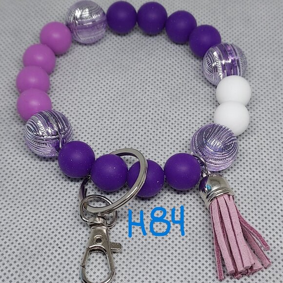 Set of 3 Silicone Keychains with Tassels - Picture 3 of 3